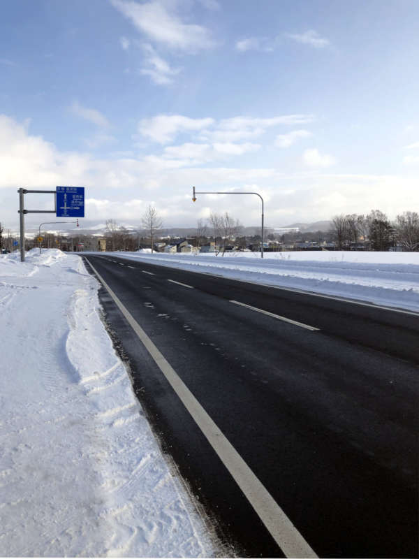 ニセコ付近の道路